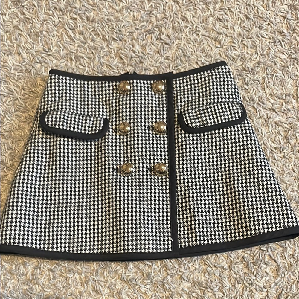 Crewcuts Stylish Black and White Houndstooth Skirt size 5